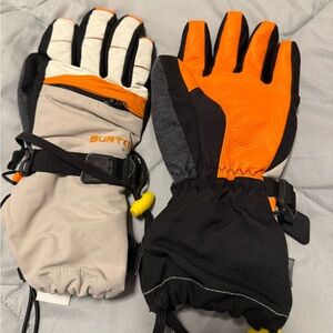 Burton Vibrant Orange and Black Winter Gloves